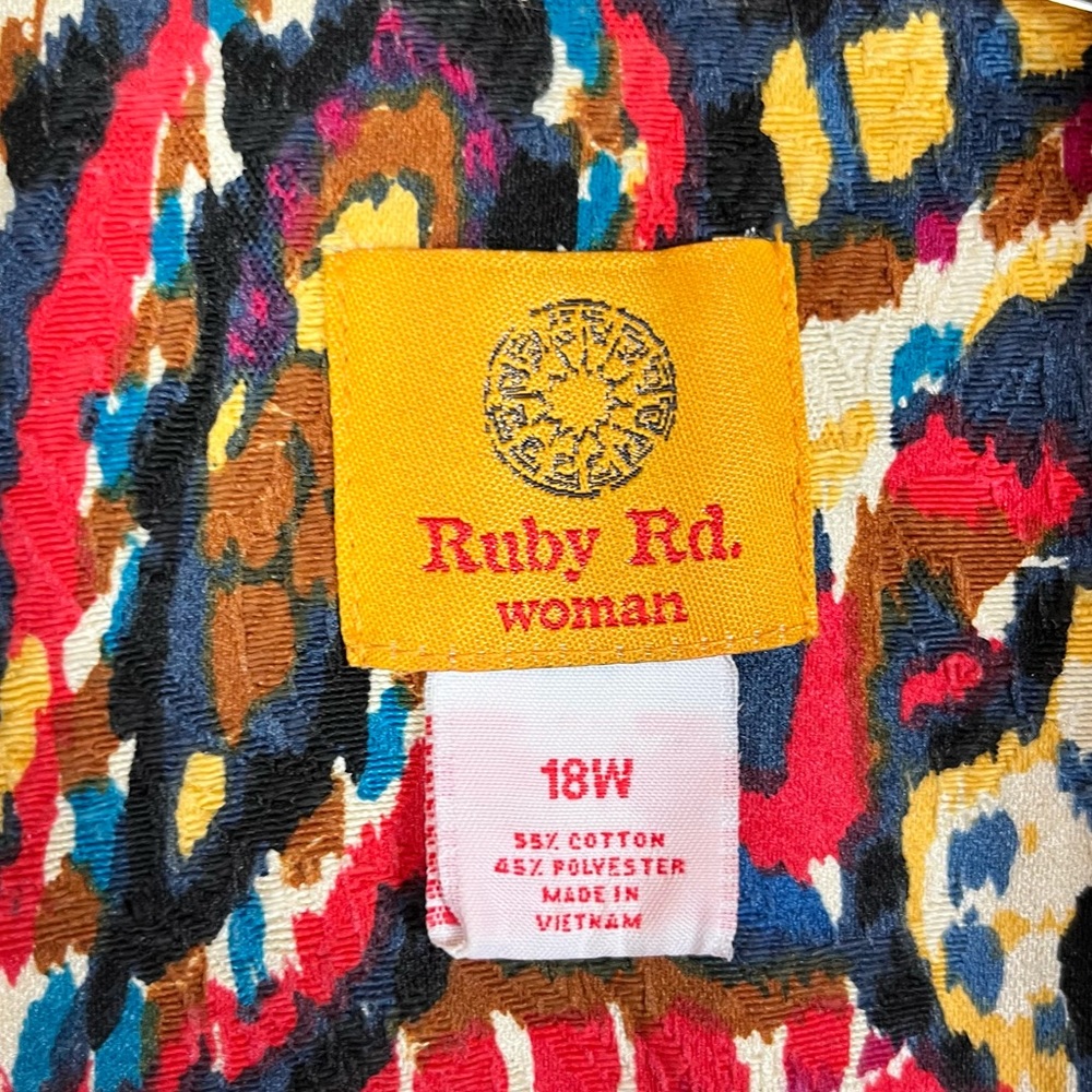 Ruby Rd. Woman Artsy Multicolored Paisley Jacket - Picture 4 of 16